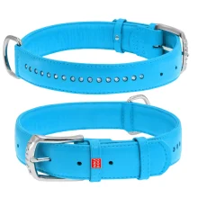 Нашийник WAUDOG GLAMOUR, зі стразами, ширина 35 мм, довжина 46-60 см, блакитний