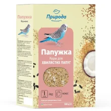 Корм Природа "Папужка. Йод + кокос" для хвилястих папуг, 500 г