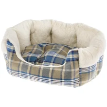 Хутряний диван Ferplast Etoile 6 Blue Dogbed для собак і котів, 72×62×22 см