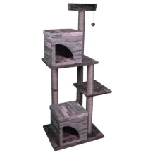 Кігтеточка Flamingo Villa Scratch Pole 2 будиночок, для котів, 65×55×175 см
