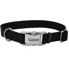 Нашийник Coastal Titan Buckle для собак, чорний, 2.5×46-66 см