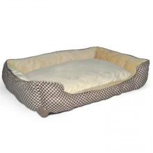 Лежак K&H Self-Warming Lounge Sleeper для собак і котів, зелено-коричневий, 51×40.6×15 см