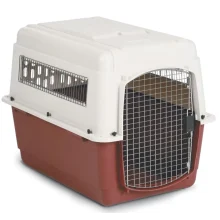 Переноска Savic Vari-Kennel Ultra для собак, пластик, біло-коричнева, 81×52×55 см