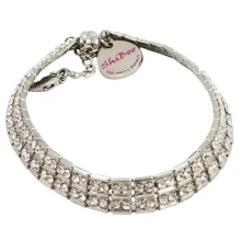 Ланцюжок Shiboo Sissi-Choker зі стразами Сваровські, для собак, срібло, 35 см
