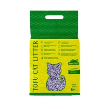 Соєвий наповнювач Хвостик Tofu Cat Litter Lavender для котячого туалету, з ароматом лаванди, 2.6 кг (6 л)