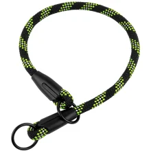 Нашийник-зашморг BronzeDog Active для собак, альпіністський шнур, світловідбиваючий, чорно-зелений, 41 см