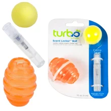 Іграшка м'яч Coastal Turbo Scent Locker Football з пресованої котячої м'яти для кішок, помаранчевий