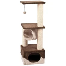 Кігтеточка Flamingo Surfer Brown Beige з будиночком і м'ячиком для котів, 102×35×35 см