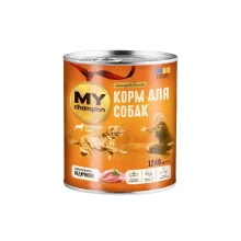 Вологий корм Мій чемпіон, шматочки в желе з Індичкою, для собак, 415 г