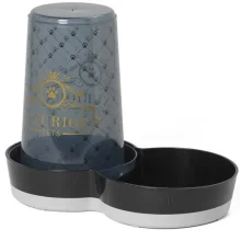 Автогодівниці-автопоїлка Moderna Tasty Jumbo Luxurious Pets 2в1 для собак, пластик, чорна, 1.5 л