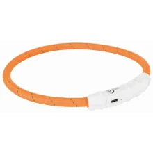 Нашийник Trixie Flash Light USB XS-S світиться, з відображає смугою, 35 см х 7 мм, помаранчевий