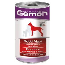 Вологий корм GEMON DOG WET Maxi Adult шматочки з яловичиною і рисом 1,25 кг