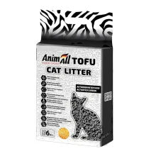 Соєвий наповнювач AnimAll Tofu Carbon для котів, з активованим вугіллям, 2.6 кг