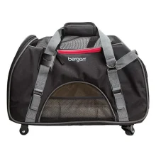 Сумка-переноска на колесах Bergan Wheeled Comfort Carrier для собак і котів, сіра, 48×25×33 см