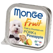 Вологий корм MONGE DOG FRUIT зі свининою і ананасом, 100 г