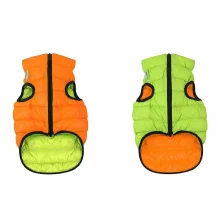 Двостороння куртка AiryVest M50 для собак, оранжево-салатова