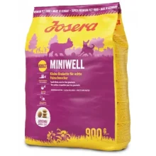 Сухий корм Josera Adult Miniwell для дорослих собак малих порід, з птахом, рисом і кукурудзою, 900 г