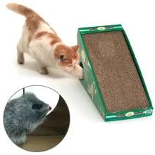 Кігтеточка Flamingo Scratching Board похила для котів, з котячої м'ятою, 50×21×32 см