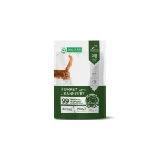 Вологий корм Nature's Protection Sterilised, для дорослих стерилізованих котів, індичка та журавлина, 100 г