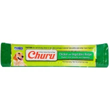 Ласощі INABA "Churu" для собак, вершковий мус курка з овочами, 1 стік, 14 гр