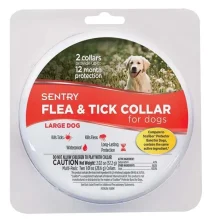 Нашийник Sentry Flea & Tick Large від бліх і кліщів, для собак великих порід, 6 місяців захисту, 56 см, 2 шт