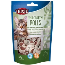 Ласощі Trixie для котів, рулети з куркою та мінтаєм, 50 г