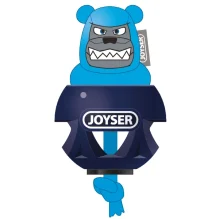 Іграшка Joyser Cageball Ball & Bear, ведмідь з м'ячем, для собак, синій, 20 см