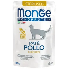 Вологий корм Monge Cat Monoprotein Sterilised для стерилізованих котів, паштет, з куркою, 85 г