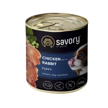 Вологий корм Savory Puppy Chicken&amp;Rabbit для цуценят, курка з кроликом, 400 г