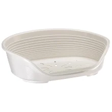 Пластиковий лежак Ferplast Siesta Deluxe 2 White з антиковзаючим покриттям, 49×36×17.5 см