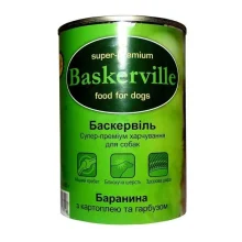 Вологий корм Baskerville для собак, баранина з картоплею і гарбузом, 400 г