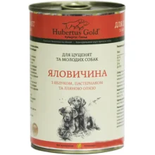 Вологий корм Hubertus Gold для цуценят, яловичина з яблуком і пастернаком, 400 г