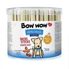 Ласощі для собак Bow wow, вялені палички, Копчене м'ясо, 12 см