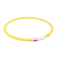 Нашийник Trixie USB світиться, для собак, 70 см х 10 мм, жовтий