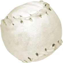 Ласощі М'яч бейсбольний Croci King Bone Buffalo для собак, білий, 7.5 см, 140 г, 6 шт / уп