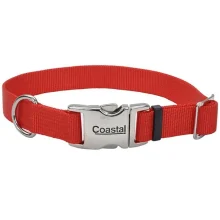 Нашийник Coastal Titan Buckle для собак, червоний, 2×30-45 см