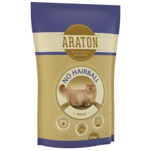 Сухий корм Araton Adult No Hairball для котів для усунення болю в кишечнику вагою від 1 до 8 кг, 1.5 кг