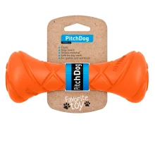 Ігрова гантель для апортировки PitchDog для собак, довжина 19 см, діаметр 7 см, помаранчевий