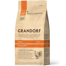 Сухий корм Grandorf Turkey Sterilized для стерилізованих котів, з індичкою, 400 г