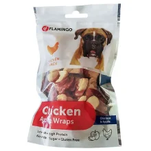 Ласощі Flamingo Chicken Snack Apple Wrap для собак з курячого м'яса і яблук, 85 г