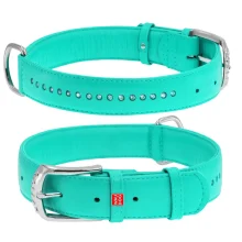 Нашийник WAUDOG GLAMOUR, зі стразами, ширина 35 мм, довжина 46-60 см, ментоловий
