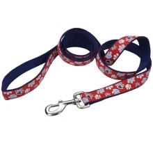 Повідець Coastal Pet Attire Ribbon для собак, червоний з лапками, 2.5×1.8 м