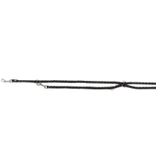 Повідець-перестібка Trixie Cavo Adjustable Lead для собак, плетений, круглий, розмір L-XL, 2 м/18 мм, чорний/графіт