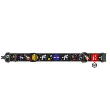 Нашийник Waudog Nylon з QR-паспортом для собак, малюнок "NASA", нейлон/метал, розмір XXL, 35 мм/43-70 см