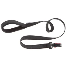 Поводок для собак без ручки Ferplast Daytona Gummy Matic G15 / 120 Black з прогумованого нейлону, 15 мм 120 см