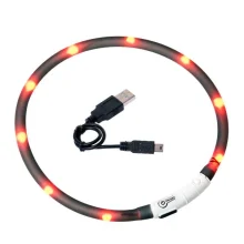 Нашийник Flamingo Visio Light Led світиться, для собак, чорний, 70 см