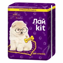 Гігієнічні пелюшки Лайkit для тварин, 10 шт, фіолетові, 60х60 см