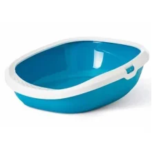Туалет Savic Gizmo Large для кішок, з бортиком, блакитний, 52 х 39,5 х 15 см