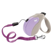 Поводок-рулетка Ferplast Amigo L Cord Beige-Purple Lead для собак c тонким шнуром, 16x3,8x15 см