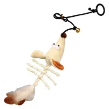 Іграшка Flamingo Skeleton Mouse для котів з котячою м'ятою, підвісна миша, плюш, 20х9х5 см